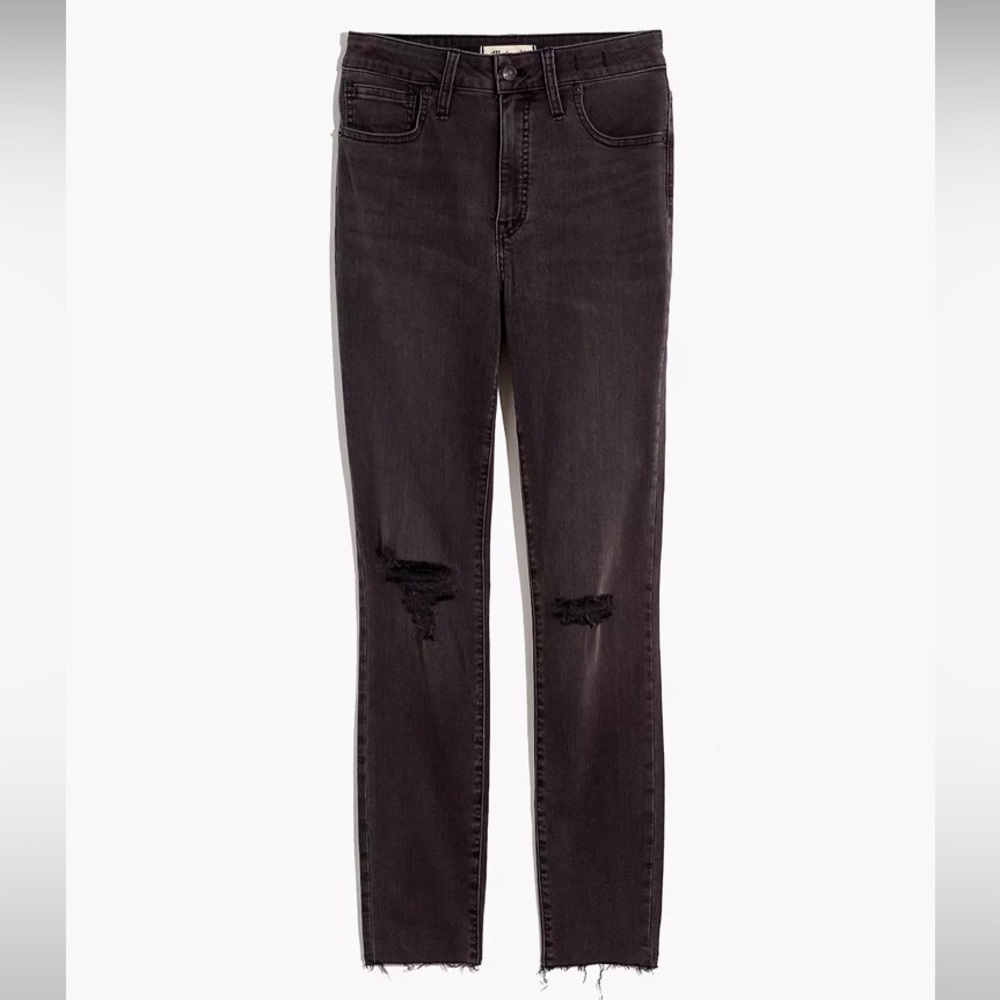 Madewell NWT Petite Curvy High-Rise Skinny Jeans in Black Sea size 26P